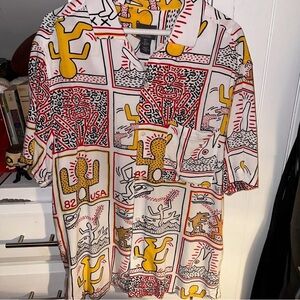 Keith Haring H&M button up shirt